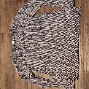 GAP - Sheer V-Neck, Tie-Front Blouse - Size Small